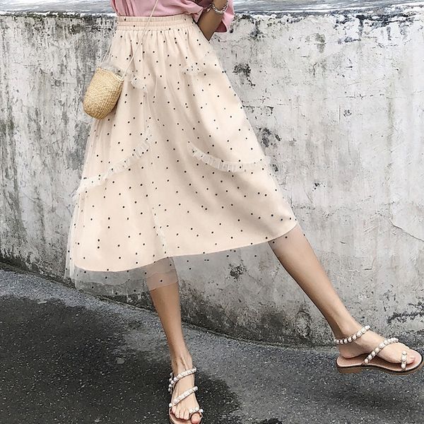 mrmt 2019 brand summer new women's skirt mesh polka dot half-length for female pure color sweet chiffon lace skirt, Black
mrmt 2019 brand summer new women's skirt mesh polka dot half-length for female pure color sweet chiffon lace skirt, Black