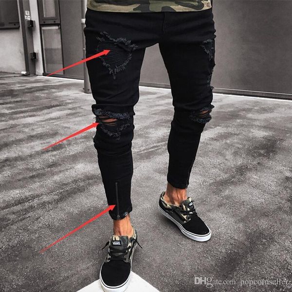 fashion mens designer jeans casual ripped distressed skinny long pencil jeans 19aw street style mens pants, Blue
fashion mens designer jeans casual ripped distressed skinny long pencil jeans 19aw street style mens pants, Blue