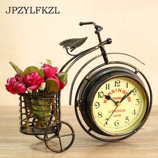 retro iron bicycle bell ornamental clock household decor wrought furnishing articles european rural table clock sitting room
retro iron bicycle bell ornamental clock household decor wrought furnishing articles european rural table clock sitting room