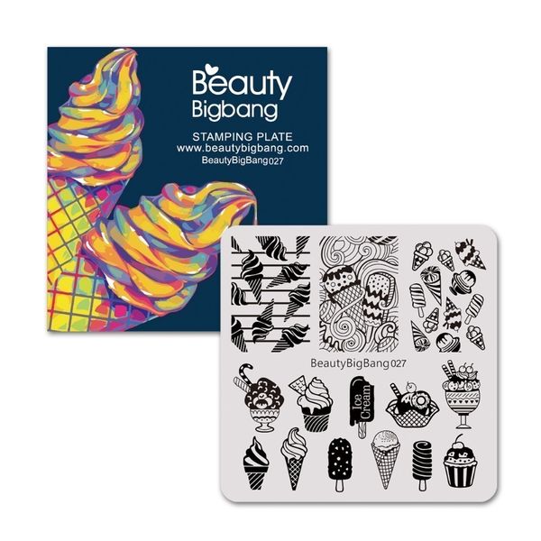 beautybigbang 6cm square nail stamping plates summer ice cream pattern nail art stamp stamping template image plate polish tool, White
beautybigbang 6cm square nail stamping plates summer ice cream pattern nail art stamp stamping template image plate polish tool, White