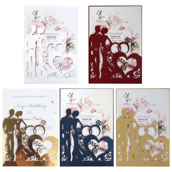 20pcs/set laser cut ring wedding invitations card invite envelopes kit bridal shower engagement party supplies
20pcs/set laser cut ring wedding invitations card invite envelopes kit bridal shower engagement party supplies
