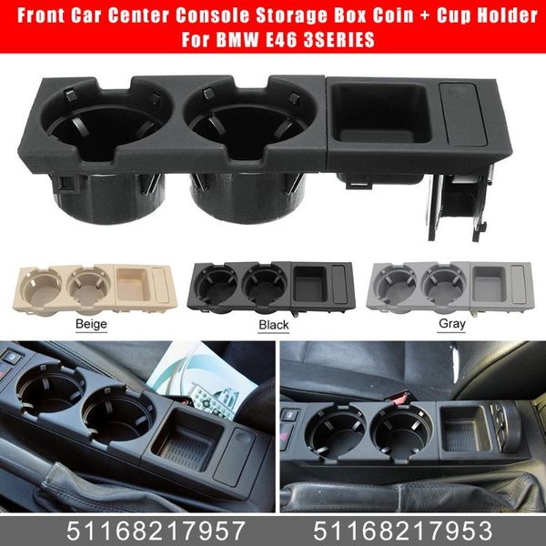 front car center console storage box coin + cup holder for e46 3series 51168217957
front car center console storage box coin + cup holder for e46 3series 51168217957