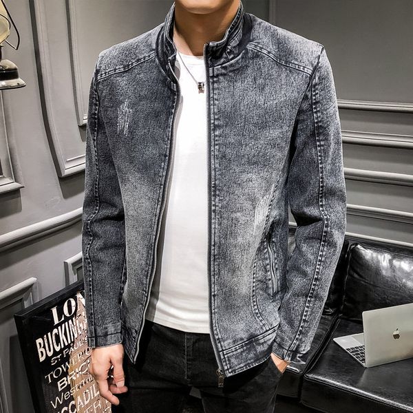 mens designer denim jacket autumn collar light jacket casual jacket slim tide, Black;brown
mens designer denim jacket autumn collar light jacket casual jacket slim tide, Black;brown
