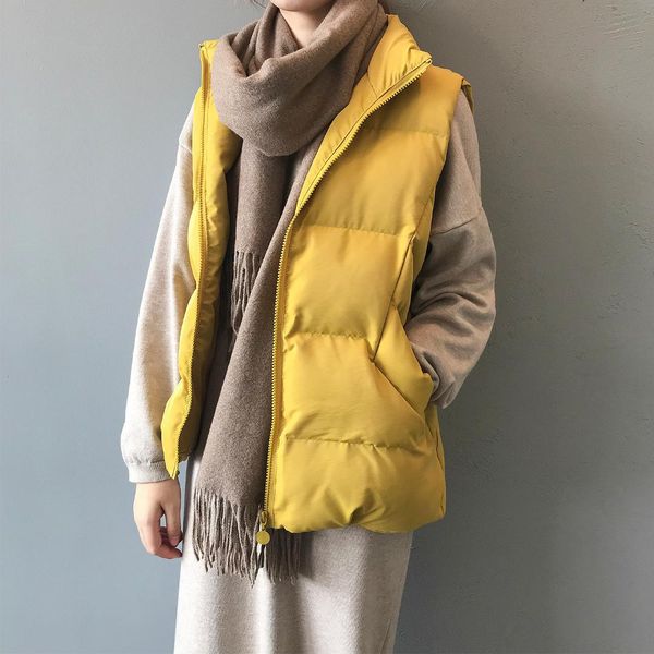2019 winter new women stand vests short wild thick solid color casual loose zipper patchwork straight sleeveless vests women, Black;white
2019 winter new women stand vests short wild thick solid color casual loose zipper patchwork straight sleeveless vests women, Black;white