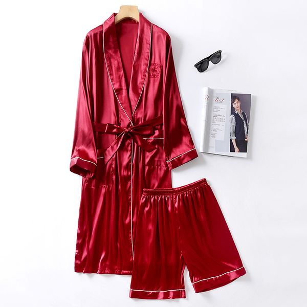 two-pieces silk nightgown satin male sleepwear loose animal silky long sleeve robe and long pants bathrobe set for men, Black;brown
two-pieces silk nightgown satin male sleepwear loose animal silky long sleeve robe and long pants bathrobe set for men, Black;brown
