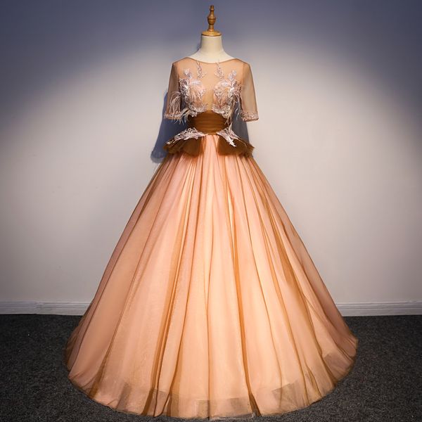 2018 backless appliques feather beading ball gown quinceanera dresses 1/2 sleeve sweet 16 dresses debutante 15 year party dress bq97, Blue;red
2018 backless appliques feather beading ball gown quinceanera dresses 1/2 sleeve sweet 16 dresses debutante 15 year party dress bq97, Blue;red