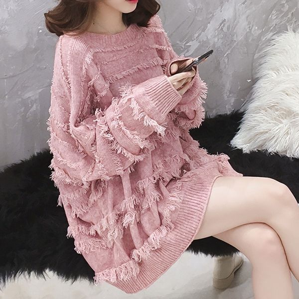 autumn women sweaters 2019 streetwear loose o-neck full sleeve knitted jumpers female tassel chic korean pullovers winter, White;black
autumn women sweaters 2019 streetwear loose o-neck full sleeve knitted jumpers female tassel chic korean pullovers winter, White;black