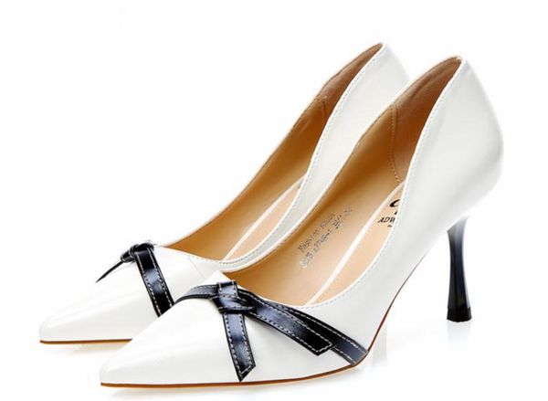 2019 women's shoes in spring and autumn with new style high heel fine heel pointed end bowknot @08, Black
2019 women's shoes in spring and autumn with new style high heel fine heel pointed end bowknot @08, Black