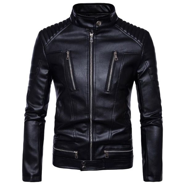 mens bomber jackets fashion men faux leather coat zipper overcoat motor jacket motorcycle bikers punk man brand colthing, Black
mens bomber jackets fashion men faux leather coat zipper overcoat motor jacket motorcycle bikers punk man brand colthing, Black