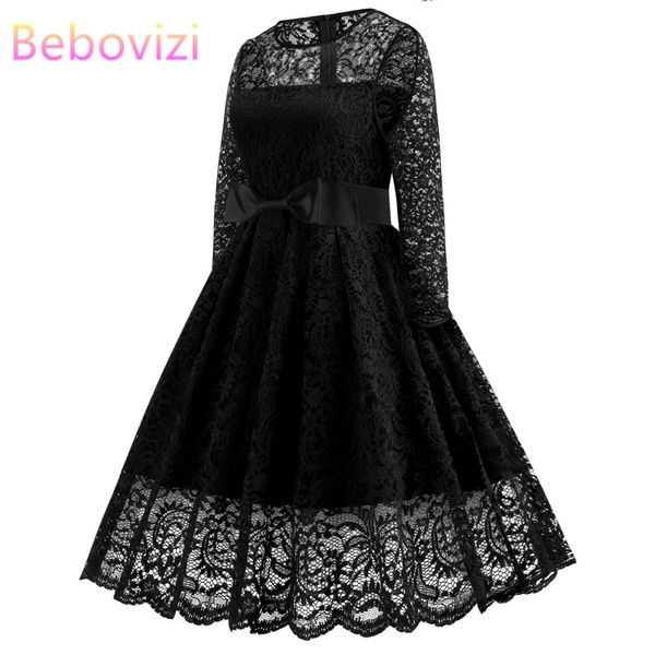 bebovizi summer casual vestidos women clothes 2019 black lace slim fit elegant dresses long sleeve plus size retro dress, Black;gray
bebovizi summer casual vestidos women clothes 2019 black lace slim fit elegant dresses long sleeve plus size retro dress, Black;gray