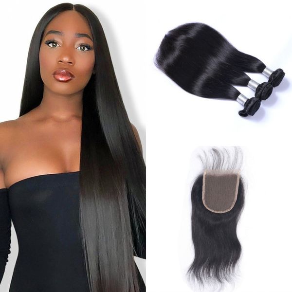 brazilian straight hair bundles with closure unprocessed virgin human hair lace closure with 3 bundles hair weft, Black;brown
brazilian straight hair bundles with closure unprocessed virgin human hair lace closure with 3 bundles hair weft, Black;brown