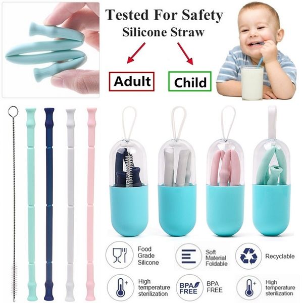1pc collapsible silicone drinking straw portable folding straw with box and cleaning brush for travel, home barware accessories
1pc collapsible silicone drinking straw portable folding straw with box and cleaning brush for travel, home barware accessories