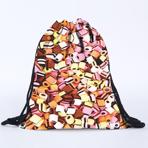 polyester backpacks 3d printing cute candy pattern bags drawstring backpack fashion outdoor home school bag accessory
polyester backpacks 3d printing cute candy pattern bags drawstring backpack fashion outdoor home school bag accessory