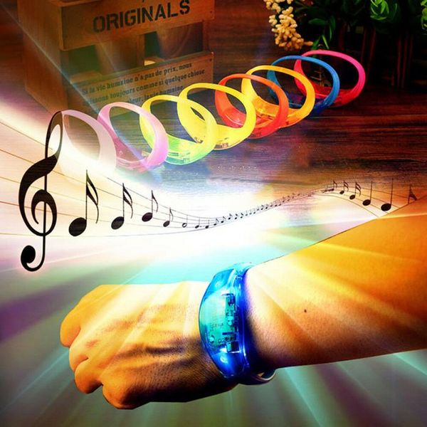 creative colorful transparent sound control led flashing bracelet voice activated party luminous bangle props, Black
creative colorful transparent sound control led flashing bracelet voice activated party luminous bangle props, Black