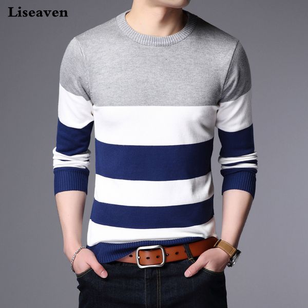 liseaven sweater male pullover men brand casual sweaters striped mens cashmere sweater outerwear jumper pullovers, White;black
liseaven sweater male pullover men brand casual sweaters striped mens cashmere sweater outerwear jumper pullovers, White;black