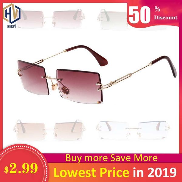 sunglasses women retro small rectangle rimless square sun glasses 2019 summer style female green blue, White;black
sunglasses women retro small rectangle rimless square sun glasses 2019 summer style female green blue, White;black