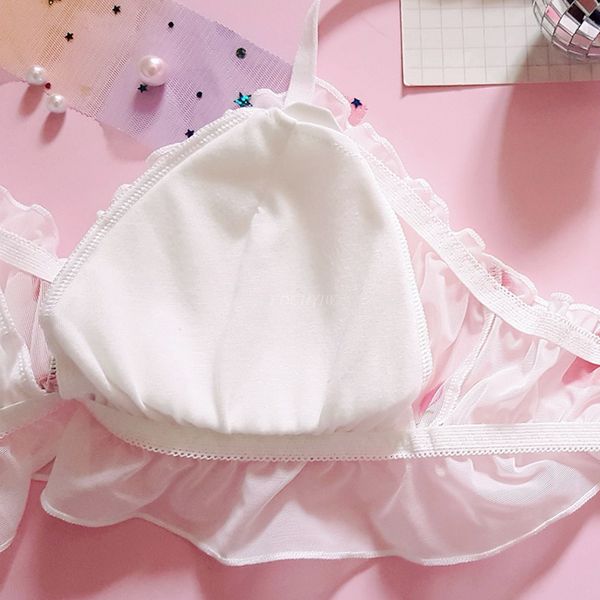 wholesale-japanese cute strawberry chiffon bra & panties set ruffles trim wiresoft underwear sleep intimates set kawaii lolita bras, Red;black
wholesale-japanese cute strawberry chiffon bra & panties set ruffles trim wiresoft underwear sleep intimates set kawaii lolita bras, Red;black