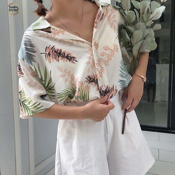 summer women shirt hawaii style loose comfort casual short sleeve chiffon shirt female clothing drop shipping, White
summer women shirt hawaii style loose comfort casual short sleeve chiffon shirt female clothing drop shipping, White