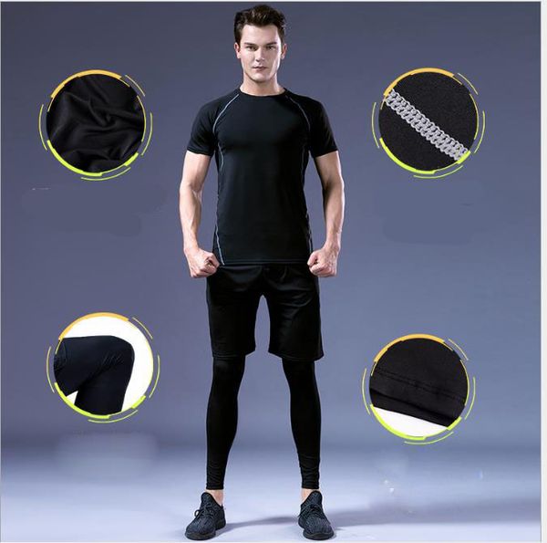 men's creativity of new summer fitness clothes gym suit men's football suit, White;black
men's creativity of new summer fitness clothes gym suit men's football suit, White;black