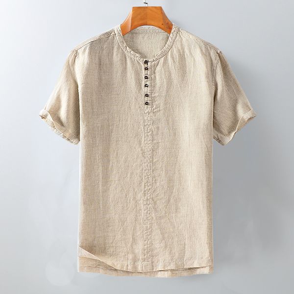 100% linen с коротким рукавом рубашки мужчин 2020 летняя воротника твердая белый хаки повседневный пуловер рубашка, White;black 
100% linen с коротким рукавом рубашки мужчин 2020 летняя воротника твердая белый хаки повседневный пуловер рубашка, White;black