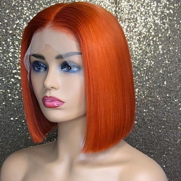 silky straight short bob 13x6 orange colored lace front human hair wigs with baby hair transparent full lace wigs for women, Black;brown
silky straight short bob 13x6 orange colored lace front human hair wigs with baby hair transparent full lace wigs for women, Black;brown