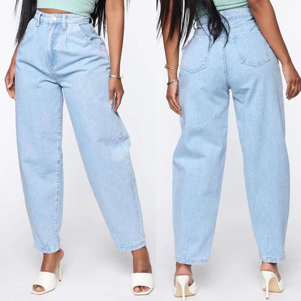 loose shift women denim pants jeans light blue jeans for ladies fashion high waist female long pants trousers leggings d30 
loose shift women denim pants jeans light blue jeans for ladies fashion high waist female long pants trousers leggings d30