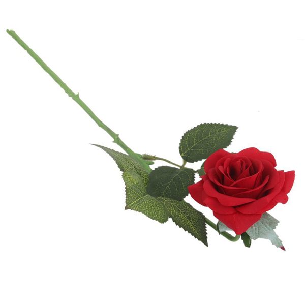 1 реалистичный искусственный цветок розы обручальные home decor crafts - красный 
1 реалистичный искусственный цветок розы обручальные home decor crafts - красный