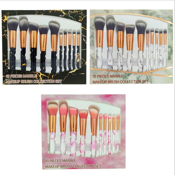 10 Pieces Highlighter Marble Makeup Brushes Collection Set Face Eyeshadow Make Up Brush Kit With Retail Box Packing
10 Pieces Highlighter Marble Makeup Brushes Collection Set Face Eyeshadow Make Up Brush Kit With Retail Box Packing