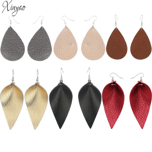 xinyao 2018 bohemian pu leather leaf teardrop statement dangle earrings for women boho water drop leather earrings jewelry gifts, Silver
xinyao 2018 bohemian pu leather leaf teardrop statement dangle earrings for women boho water drop leather earrings jewelry gifts, Silver