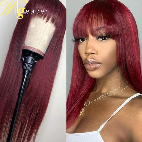 wigleader red color remy human hair lace front wigs with bangs preplucked 180% density lace frontal wigs red remy hair, Black;brown
wigleader red color remy human hair lace front wigs with bangs preplucked 180% density lace frontal wigs red remy hair, Black;brown