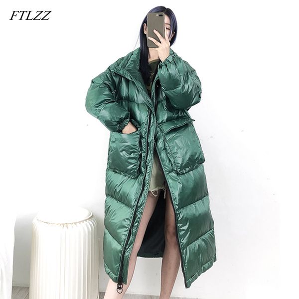 ftlzz new women long coat winter white duck down parkas stand collar outwear zipper big pocket jacket warm down coat, Black
ftlzz new women long coat winter white duck down parkas stand collar outwear zipper big pocket jacket warm down coat, Black