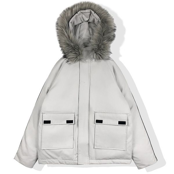 2019 winter thick jacket parkas men hooded fur collar coats parka hip hop streetwear mens warm windbreaker coats wj078, Black
2019 winter thick jacket parkas men hooded fur collar coats parka hip hop streetwear mens warm windbreaker coats wj078, Black