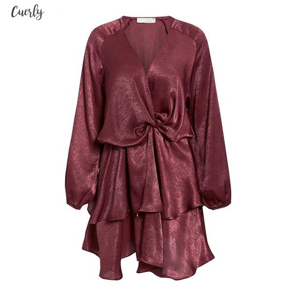 elegant cross v neck party dress long sleeve ruffle christmas dress lady autumn solid winter female autumn casual mini dress, Black;gray
elegant cross v neck party dress long sleeve ruffle christmas dress lady autumn solid winter female autumn casual mini dress, Black;gray