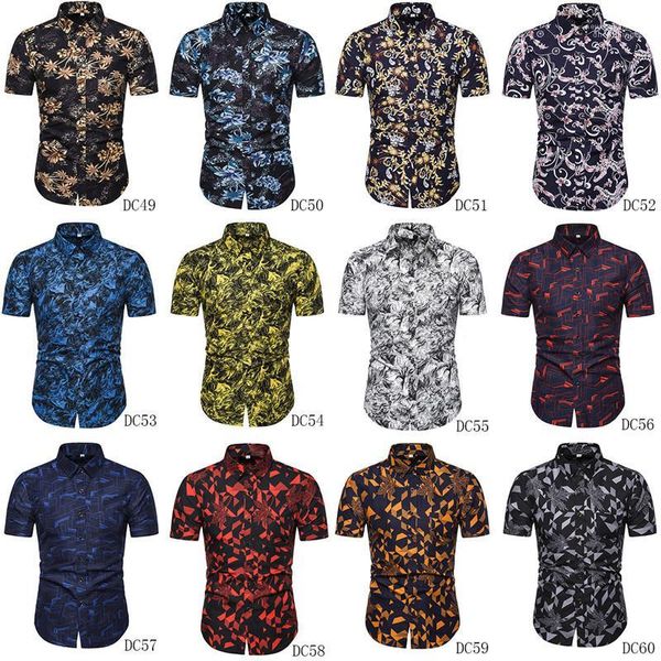 designer dress shirts fashionable single breasted floral printed short sleeve casual shirts plus size mens clothing mens, White;black
designer dress shirts fashionable single breasted floral printed short sleeve casual shirts plus size mens clothing mens, White;black