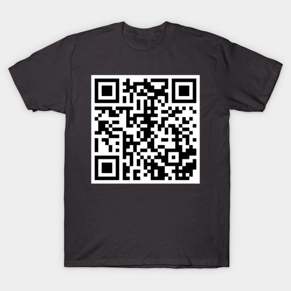 men t-shirt qr rick rolled tshirt women t shirt, White;black
men t-shirt qr rick rolled tshirt women t shirt, White;black