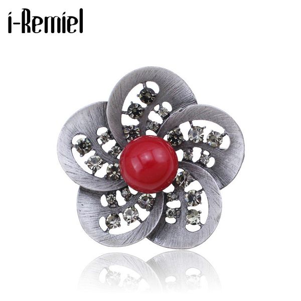 new vintage rhinestones flower brooch pin red pearl corsage fashion jewelry wedding party brooches gifts for women accessories, Gray
new vintage rhinestones flower brooch pin red pearl corsage fashion jewelry wedding party brooches gifts for women accessories, Gray