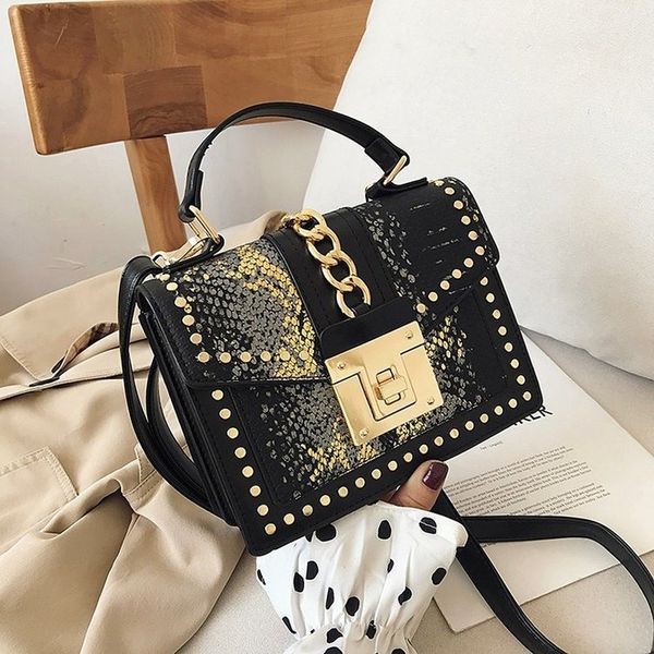 women's bag 2020 new small bag new korean women's one-shoulder slung portable lock snake pattern shoulder small square
women's bag 2020 new small bag new korean women's one-shoulder slung portable lock snake pattern shoulder small square