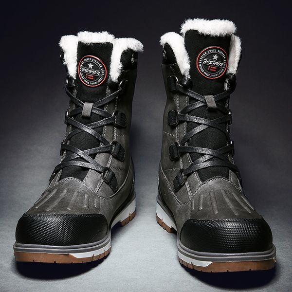 katesen men boots warm leather snow boots male outdoor work men's hiking footwear fashion rubber ankle, Black
katesen men boots warm leather snow boots male outdoor work men's hiking footwear fashion rubber ankle, Black
