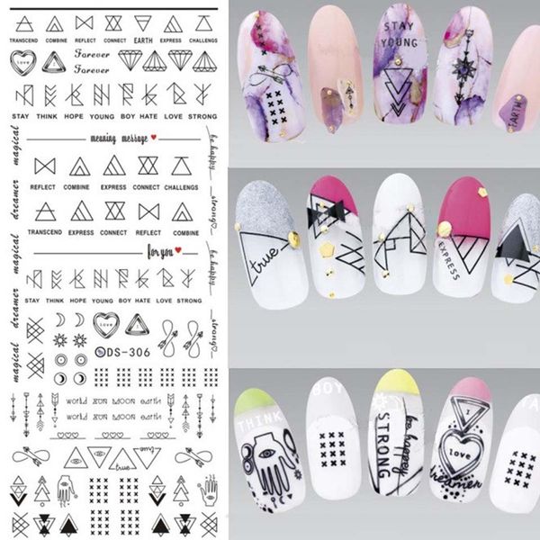 water decal geometric sticker water transfer geometric pattern stickers for nails tribal pattern nail translated zjt025, Black
water decal geometric sticker water transfer geometric pattern stickers for nails tribal pattern nail translated zjt025, Black