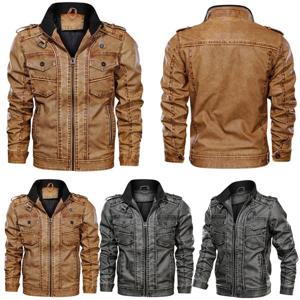 erkek mont chaqueta hombre men's autumn winter vintage zipper stand collar imitation jacket leather coat veste homme jaqueta, Black
erkek mont chaqueta hombre men's autumn winter vintage zipper stand collar imitation jacket leather coat veste homme jaqueta, Black