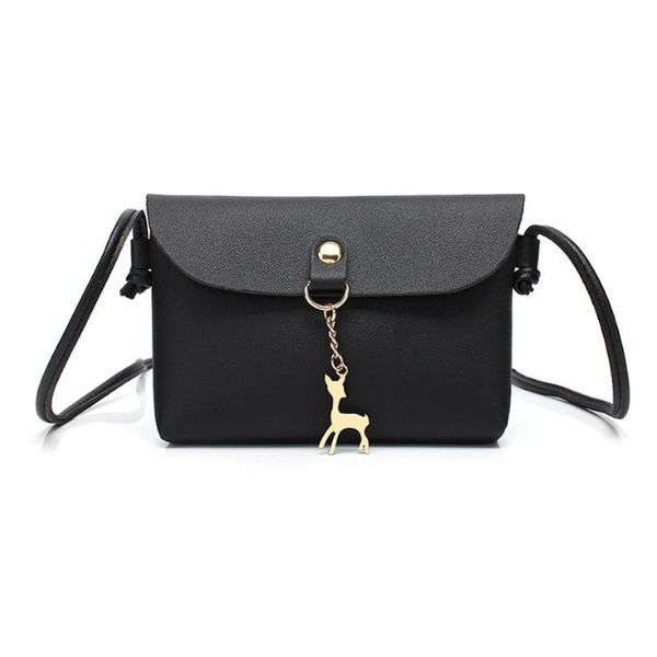 women's vintage small deer pendant pu leather crossbody shoulder bag trendy gifts(black
women's vintage small deer pendant pu leather crossbody shoulder bag trendy gifts(black