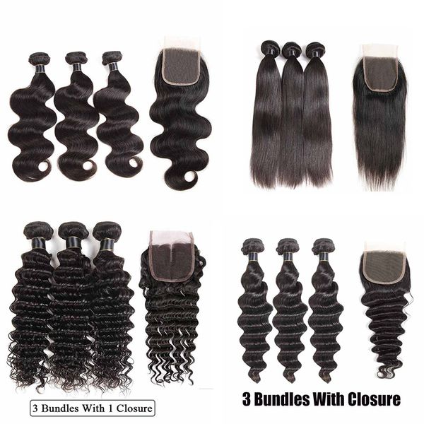 indian hair extensions straight body wave human hair bundles with closure deep water wave weave 3 bundles with 4x4 lace closure, Black;brown
indian hair extensions straight body wave human hair bundles with closure deep water wave weave 3 bundles with 4x4 lace closure, Black;brown