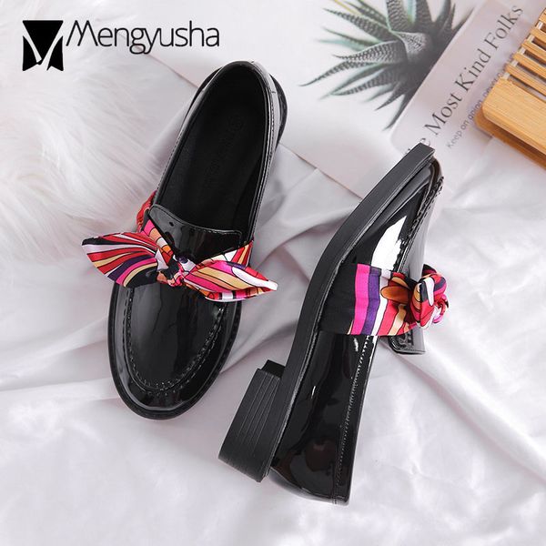 printing scarf bow leather shoes woman spring autumn oxford espadrilles derby shoes patent leather bow knot slip on flats c71, Black
printing scarf bow leather shoes woman spring autumn oxford espadrilles derby shoes patent leather bow knot slip on flats c71, Black