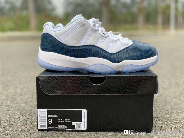 new release 11 low blue snakeskin basketball shoes for men 11s white black navy athletic sneakers with original box cd6846-102
new release 11 low blue snakeskin basketball shoes for men 11s white black navy athletic sneakers with original box cd6846-102
