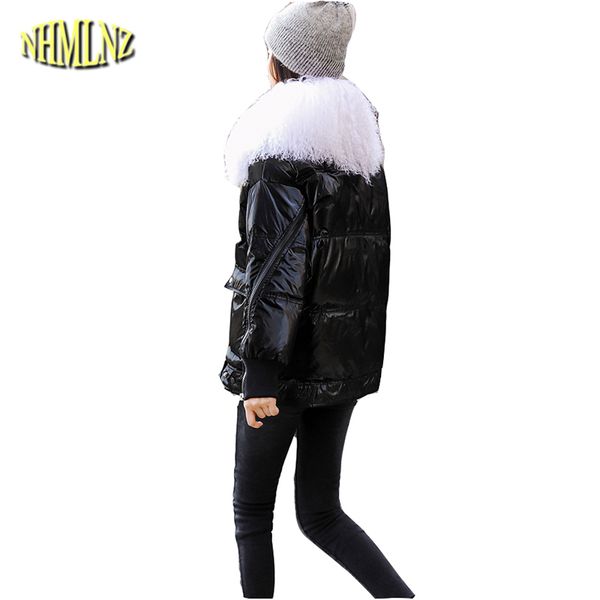 fur collar women down jacket new large size warm hooded white duck down fashion solid color women's coat lh370, Black
fur collar women down jacket new large size warm hooded white duck down fashion solid color women's coat lh370, Black