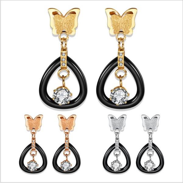 designer jewelry stainless steel earrings butterfly stud waterdrop ceram earrings for women fashion of shipping, Golden
designer jewelry stainless steel earrings butterfly stud waterdrop ceram earrings for women fashion of shipping, Golden
