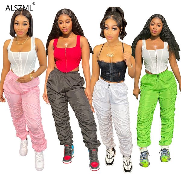 2020 european women new high street sport trousers jogger high waist multi color stacked sweatpants 4 color casual trousers, Black;white
2020 european women new high street sport trousers jogger high waist multi color stacked sweatpants 4 color casual trousers, Black;white