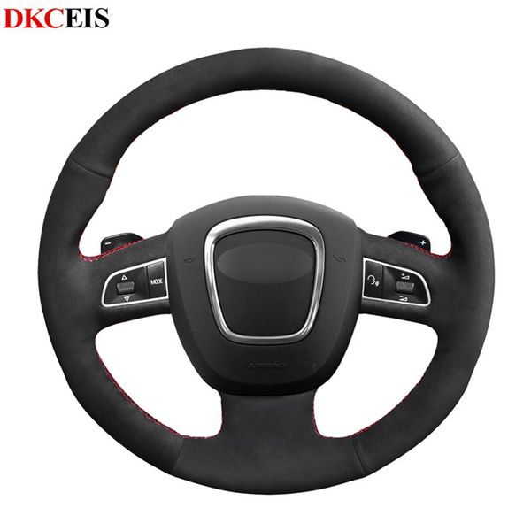 hand-stitched black soft suede car steering wheel cover for a3 8p sportback a4 b8 avant a8 d3 a6 c6 a5 8t q5 8r q7 4l s4 s3
hand-stitched black soft suede car steering wheel cover for a3 8p sportback a4 b8 avant a8 d3 a6 c6 a5 8t q5 8r q7 4l s4 s3