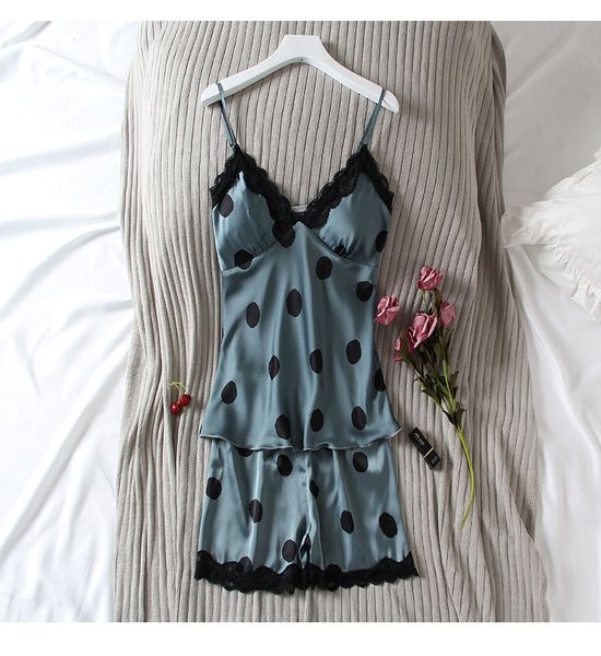 spring summer halter shorts pajama woman ice silk thin korean version lovely spot fresh student home wear, Black;red
spring summer halter shorts pajama woman ice silk thin korean version lovely spot fresh student home wear, Black;red
