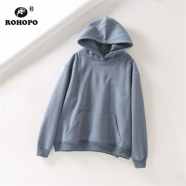 rohopo с капюшоном воротник толстого твердого хлопка streetwear толстовка плечо молния закрытие женщина осень зима толстовка # 787, Black
rohopo с капюшоном воротник толстого твердого хлопка streetwear толстовка плечо молния закрытие женщина осень зима толстовка # 787, Black